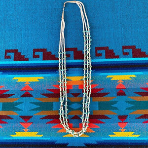 Navajo Native American Turquoise Heishi 3-Strand 29" Necklace
